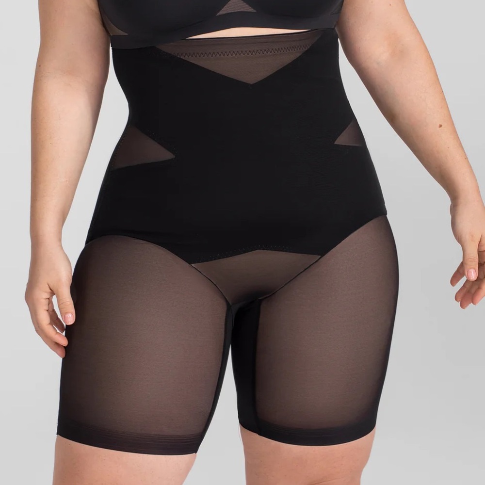 Honeylove SuperPower Short - Runway Black/Nude - 3X